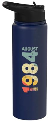 Retro 1984 Agosto 1984 Anno 1984 Vintage 1984 Dal 1984 Stainless Steel Insulated Water Bottle
