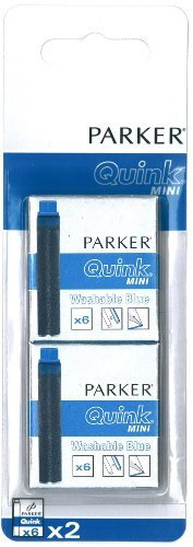 Parker Quink Ink Mini Cartridge Blue S0881680