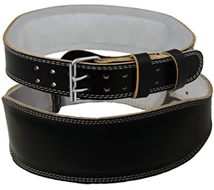 Lisaro Gewichthebergürtel aus Leder (schwarz, L)