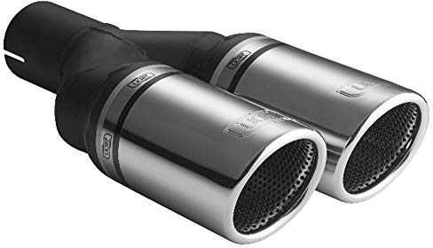 Ulter Sport N2-90RS Doppelauspuffblende aus Edelstahl, 90 x 225 | Montage ->50mm - Edelstahl