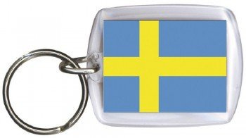 Fan-O-Menal Schlüsselanhänger Länderfahne Flagge - SCHWEDEN - Gr. ca. 4x5cm - 81162 - Keyholder