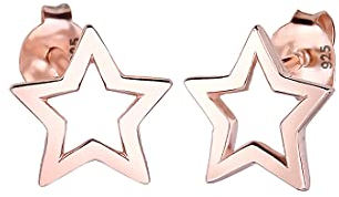 Elli Ohrringe Damen mit Stern Symbol Astro Look Basic in 925 Sterling Silber Rosé vergoldet