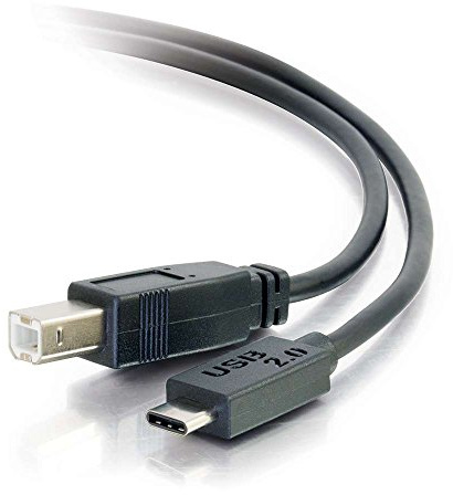 C2G/Cables To Go 28859 USB 2.0 USB-C to USB-B Cable Male/Male (6 Feet) Thunderbolt 3, Tablet, Chromebook Pixel, Samsung Galaxy TabPro S, LG G6, Macbook