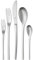 WMF Corio Besteck Set 12 Personen, Essbesteck 60 teilig, Monobloc-Messer, Cromargan Edelstahl mattiert, spülmaschinenfest