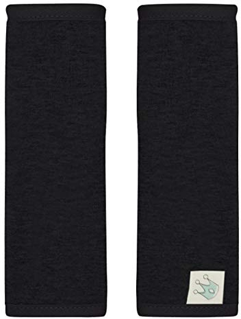 JYOKO KIDS Gurtpolster Universal für Babyschale, Buggy, Autositz (17 x 18, Black Series)