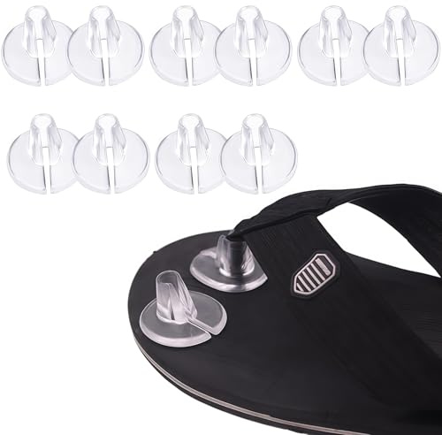 5 Paar Zehen Protektor aus Silikon Klare Sandale Flip Flops Gel Zehen Protektion Kissen Tanga-Protektoren für Männer und Frauen