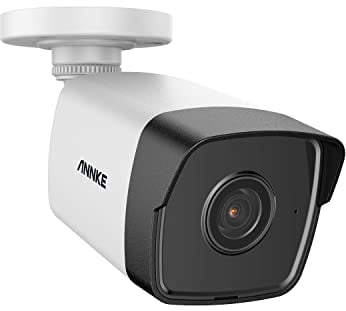 ANNKE C500 5MP Bullt PoE IP Telecamera di Sicurezza con registrazione audio, supporta visione notturna 30M, schede TF da 256 GB, IP67 resistente alle intemperie, codifica H.265 +, accesso remoto