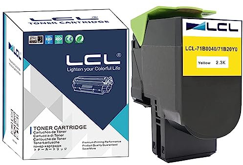 LCL Kompatibel Tonerkartusche 71B0040 71B20Y0 CS317dn CX317dn CS417dn CX417de CS517de CX517de (1 Gelb) Ersatz für Lexmark CS317 CS317dn CX317 CX317dn CS417 CS417dn CX417 CX417de CS517 CS517de CX517