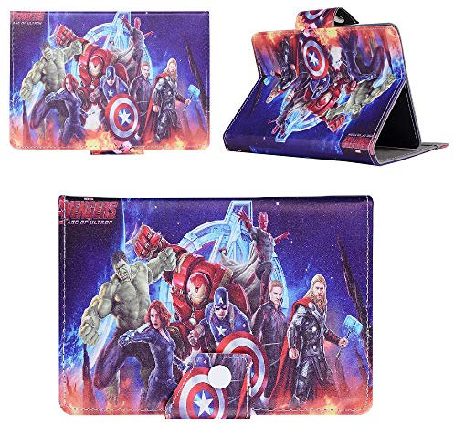 Avengers on Fire - Heroes for boys girls children kids - avenger hero Cartoon universal Tablet Cover for tablets compatible with ANY Tab Model size 10 10 / 10.1 10.1 inch
