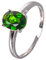KnSam Gold Ring, Oval Damen Ring Weisgold 18 Karat 750 Weißgold Mit Diopsid Gold Ring 18 Karat Valentinstag Ring Silber Grün 53 (16.9)