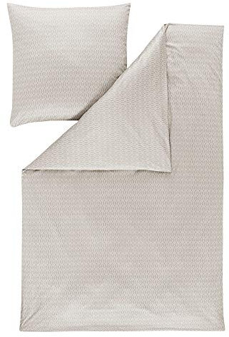 ESTELLA Ropa de cama Silas | Kiesel | 135 x 200 + 80 x 80 cm | calidad de punto Interlock no necesita planchado | fácil de limpiar y resistente a la secadora | ropa de cama ideal para las cuatro