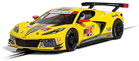 Scalextric C4246 1:32 Corvette C8R Daytona '20 Gelb #3 HD - Slotcar, Rennbahn, Auto für Rennbahn, Rennbahnauto