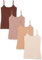 Amazon Essentials Caraco Coupe Cintrée Femme, Lot de 4, Brun/Brun Foncé/Fauve Foncé/Rose Blush, XXL