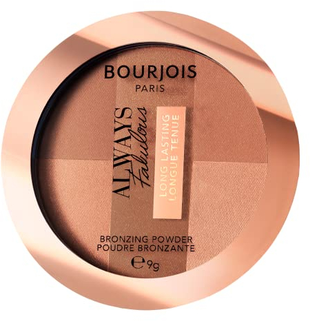 Bourjois Always Fabulous Long-lasting Bronzing Powder, Terra Abbronzante Dal Finish Luminoso A Lunga Durata, 002 Dark