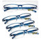 LUFF 4Pcs Anti-Blue-Ray-Lesebrille Tragbare Ultraleichtleser（4.0X）