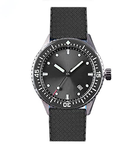 NC Cronos Retro Business Herrenuhren Saphirglas C3 Leuchtend 20ATM NH35 Edelstahl Automatische Mechanische Uhr für Herren (Black no Logo)