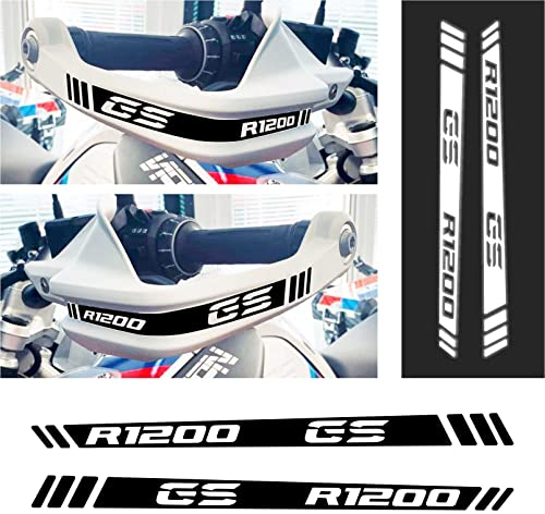 2 x reflektierende Aufkleber passend für Motorrad R 1200 GS Adventure Handschutz schwarz