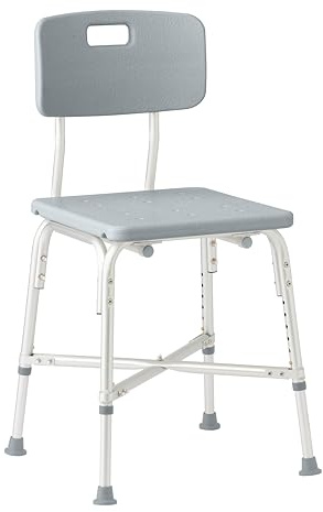 Medline Heavy Duty Shower Chair with Back, Bariatric Bath Chair, Supports up to 650 lbs