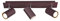 lightling modern Spotbalken Julie, 3-flammige Deckenlampe drehbar und schwenkbar, Deckenspot Spot Strahler Spotleiste, rost matt Metall, 3 x GU10 max. 35W, Länge 48 cm