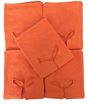 EXKLUSIV HEIMTEXTIL Handtuch mit Nasenschlitz für Massageliege 5 Stück Terrakotta