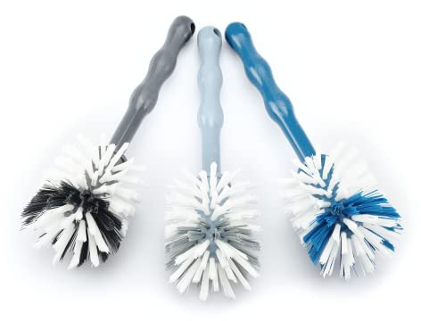 Wundermix - Mixtopf-Spülbürste für deine Küchenmaschine (3er Set) • Reinigungsbürste für Mixtöpfe gängiger Küchenmaschinen • Robuste Bürste mit Nylon-Borsten • Spülbürsten