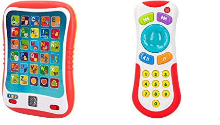 winfun - Tableta educativa con luz y Sonidos (ColorBaby 44256) & Mi Primer Mando con Sonidos de (44722)