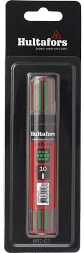 Hultafors Dry Marker Refill Green (10) Blister Pack, supplied in a smart container.
