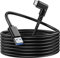 CANIAN Verbindungskabel, 5 m, Ellenbogen, USB 3.2 Typ-C-Kabel, kompatibel mit Meta/Oculus Quest 1/2/Pro, PICO 3/4, für Gaming-PC/Steam VR-Ladefunktion (5 m-schwarz)