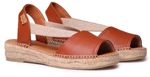TONI PONS Alpargata para Mujer en Piel - ETNA - Nougat, 38 EU