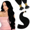 YoungSee Nanoring Extensions Echthaar Schwarz 50 cm Nano Extensions Echthaar Schwarz Nanoring Hair Extensions Invisible Echthaar Nanoring Extensions 1g/s Nano Beads Hair Extensions 50g #1