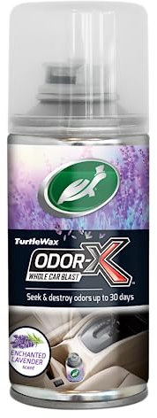 Turtle Wax 54102 Odor-X Whole Car Blast - New Car Experience Air Freshener & Odor Remover Car Bomb - Removes Unwanted Odors for up to 30 Days- Lavender Scent (1 Pack)