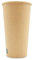 Wellsamed WELLSACUP 100 Pappbecher 440 ml, Kraftpapier Natur, geeignet für Heißgetränke, Coffee to Go, Business, Veranstaltungen, Party