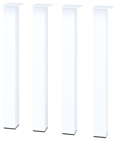 BK Styl 4 Stück Tischbeine aus Metall B7070 I Tischfuße aus Profilen 70x70mm | Tischkufen Möbelbeine für Schreibtische & Esstische I DIY I Stahl Pulverbeschichtet | Höhe: 72cm I Einfache Montage