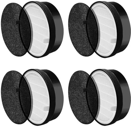 LV-H132 - Filtro de repuesto para purificador de aire LEVOIT LV-H132-RF, reemplazo de filtro HEPA 3 en 1 H13 True HEPA, paquete de 4