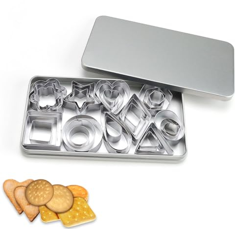SRJQXH Emporte Piece Biscuit, 30 Pièces Moule Biscuit, Emporte Piece Etoile, Emporte Piece Personnalisé, Emporte Piece Sablé, pour Biscuits Gâteau Bonbons Pain Fromage