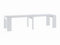 Vente-unique - Console Table Extensible 12 Couverts - 6 rallonges - Blanc - ONEGA