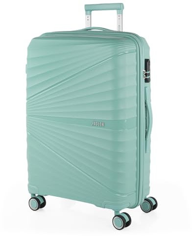 JASLEN - Valise Moyenne - Valise Soute Avion Rigide 4 roulettes - Valise De Voyage Résistante en Polypropylène - Valise Ultra Légère avec Verrouillage TSA/Cadenas à Combinaison, Menthe