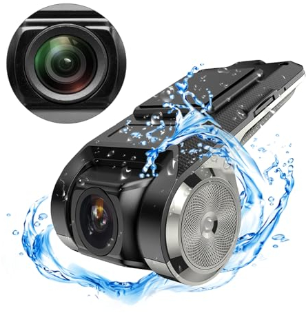 CAMECHO Cámara Dash CAM para Android Radio Coche, USB CarLog con Visión Nocturna Gran Angular de 170°, DVR con Sensor G, ADAS, Grabación en Bucle