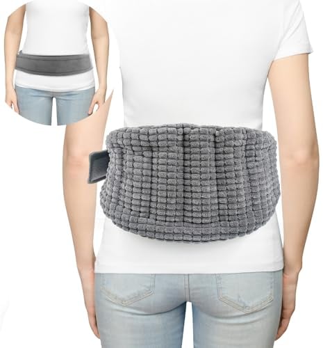 Aroma Season Microwave Heat Pads for Back Pain Relief, Wheat Bags, Microwavable Heat Pad for Waist, Stomach, Lower Back, Gifts for Family, Friends(Grey)