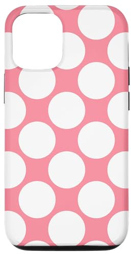 Custodia per iPhone 13 Grande pois rosa e bianco