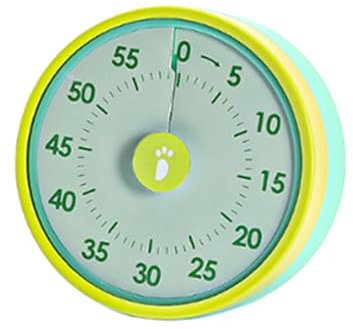 Foeska Minuterie Mécanique 60 Minutes Visuelle pour Cuisine Salle de Sport Enfants - Précision Chronométrique Design Ergonomique (Vert)