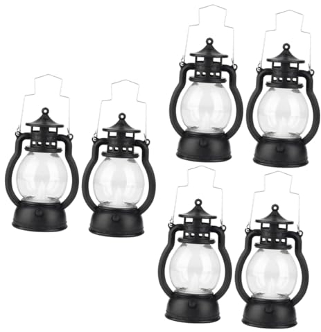 Artibetter 6stücke Petroleumlampe Vintage Kerosene Lampe Mit Traggriff Dekorative Nachtlampe Für Festliche Anlässe Ohne Batterie Für Zuhause Und Büro