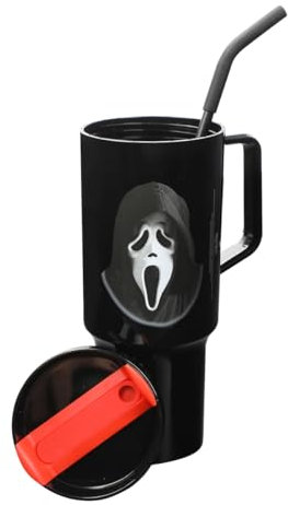 Bioworld Ghost Face Character Head Black 44 Oz Plastic Tumbler