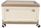PP Stackable Rolling Utility Storage Box Container with Handle, Large, Folding Storage Bin with Lid Wheels, Utility Crates for Clothes, Books, Snack, Grocery (S)