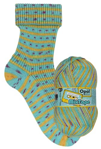 Opal MixTape Strickwolle 4-fach, 75% Schurwolle Superwash, 25% Polyamid, 100g/425m, Maschinenwaschbar (11490 Herzensklänge)