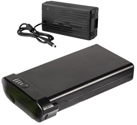 HTDRE Batterie Lithium-ION 24 V 10,4 Ah Batterie Amovible Pack de Batteries Lithium-ION 24 V avec Chargeur et Port à 5 Trous pour Moteurs jusqu'à 300 W