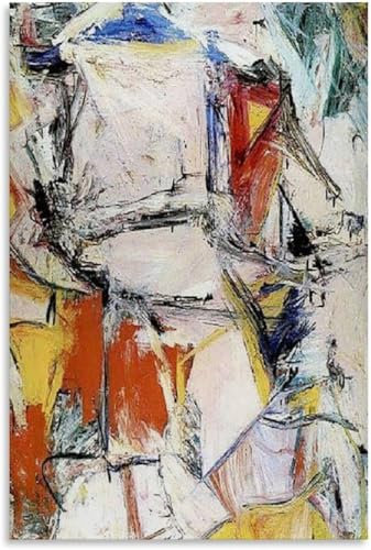 Gnvkd Ecbxz Willem De Kooning Poster Willem De Kooning Wandkunst Willem De Kooning Drucke Abstrakte Leinwand Malerei Zuhause Wandkunst Dekor Bild 60x80cm Kein Rahmen
