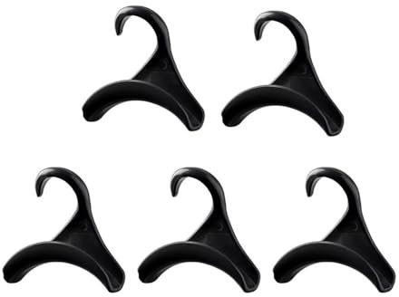 BooeDareno 5 ganchos para colgar bolsos, sombreros, bufandas, armarios, mochilas, bolsos, soporte de almacenamiento (negro)