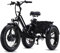 KAKIGO E-Bike 3 Rad für Erwachsene,Elektro Dreirad Fahrrad 48V 15Ah Akku, Lasten Ebike 50 * 10 cm Fatbike, 25km/h, Dreirad für senioren Reichweite bis zu 55-110Km (Schwarze Basisversion)