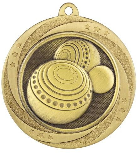 A1 PERSONALISED GIFTS SuperStar Lawn Bowls Medals and Ribbons